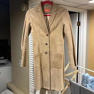 Co-op light tan suede jacket. Fitted